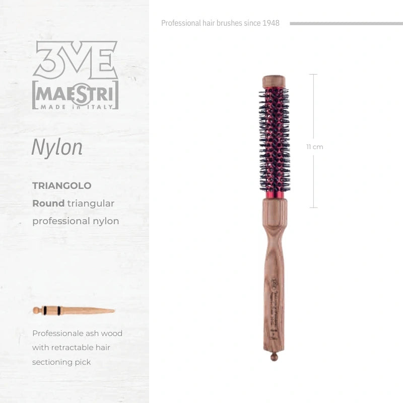 3ME Spazzola Professional Nylon Hairbrush 1445