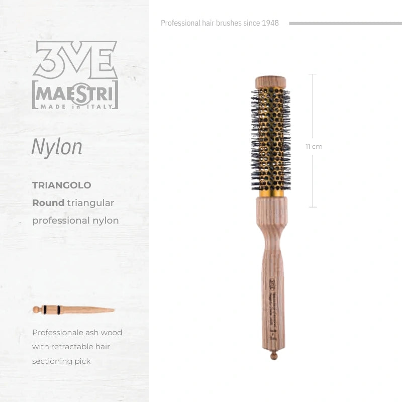 3ME Spazzola Professional Nylon Hairbrush 1446