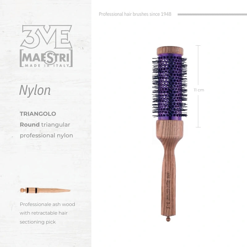 3ME Spazzola Professionele Nylon Haarborstel 1448