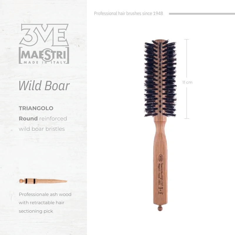 3ME Spazzola Professional Reinforced Hairbrush 1403