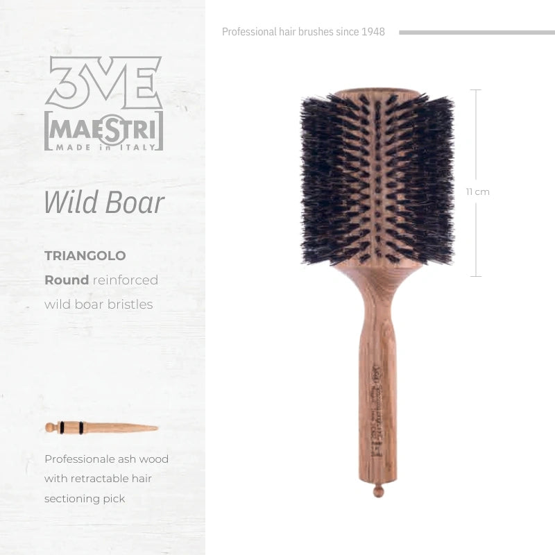 3ME Spazzola Professional Reinforced Hairbrush 14302