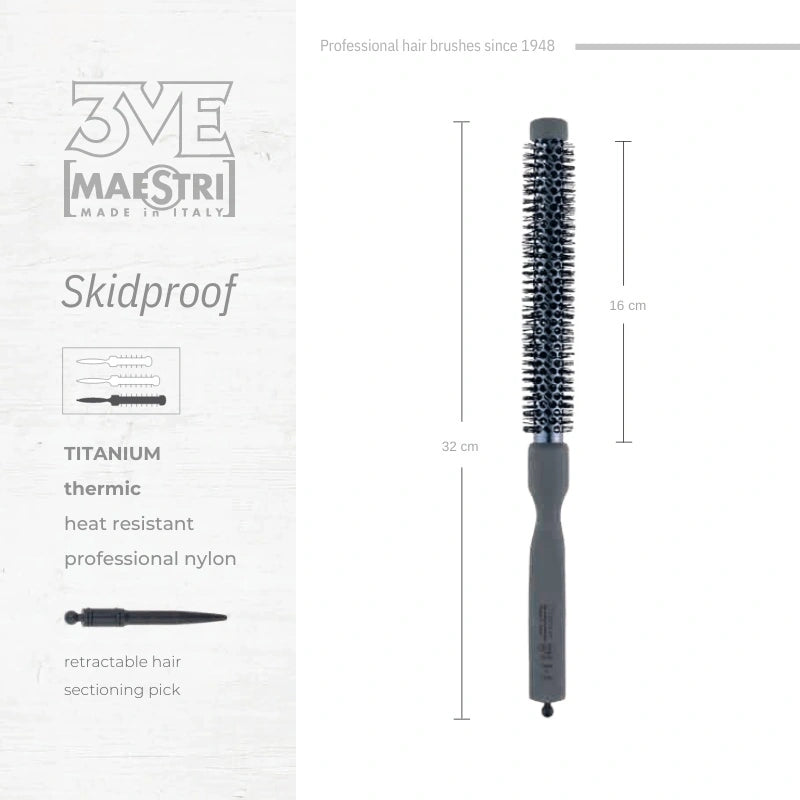 3ME Titanium Spazzola Professionele Thermic Long Haarborstel 25451