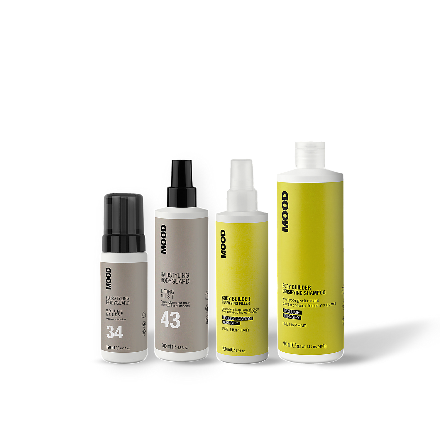 MOOD Body Builder Volume Routine PLUS – 4-delige pro-set