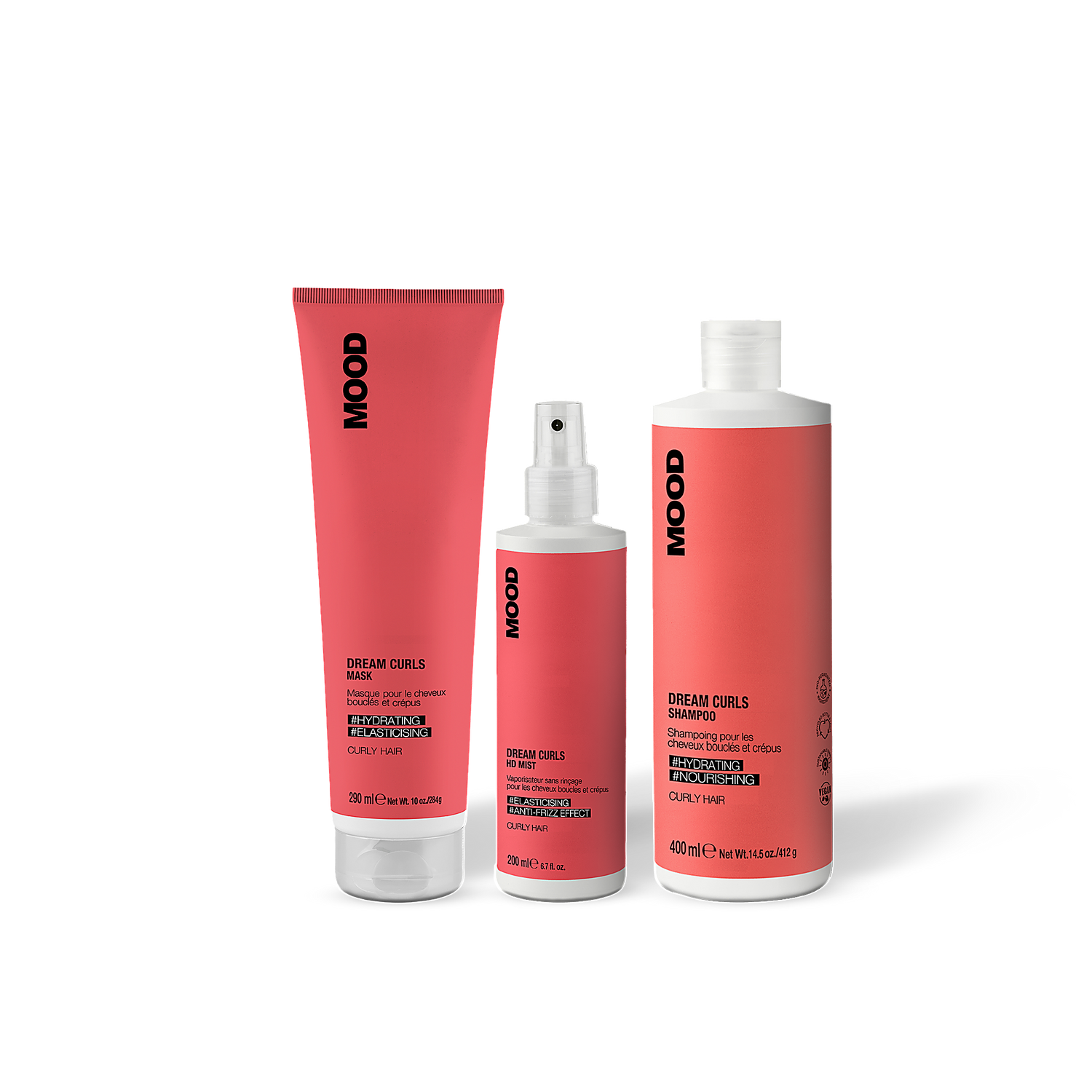 MOOD DREAM CURLS KIT Krullend haar met pluis – Hydratatie & perfecte definitie