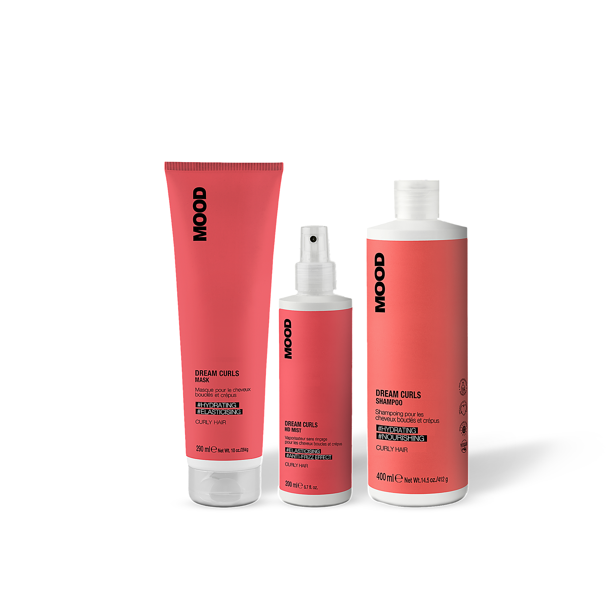 MOOD DREAM CURLS KIT Krullend haar met pluis – Hydratatie & perfecte definitie